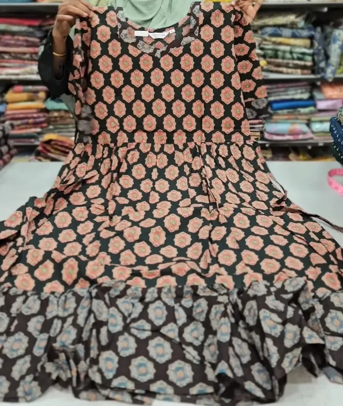 Premium Ajrak 60/60 Cotton Frock | AK1446